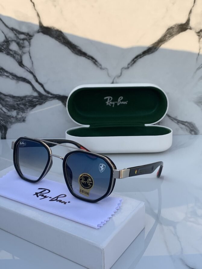 First Copy RayBan 3160 Silver Blue Sunglasses