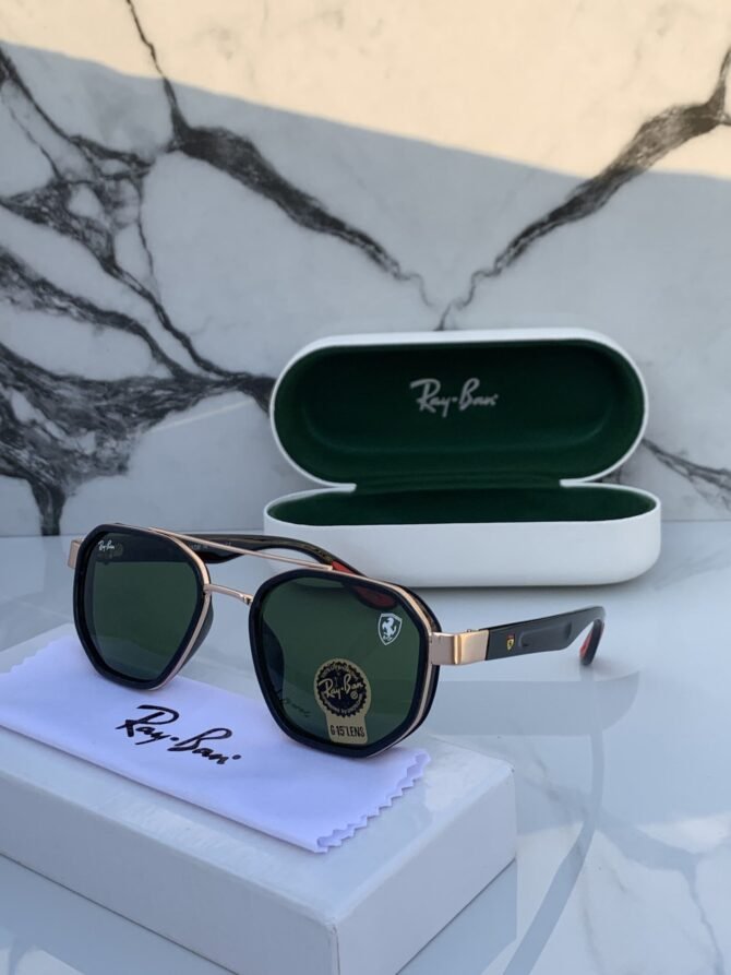 First Copy RayBan 3160 Gold Green Sunglasses