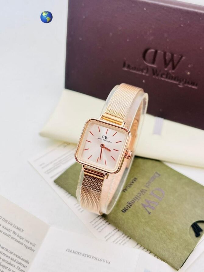 First Copy Daniel Wellington (DW) Rose Gold Square Dial Ladies Watch
