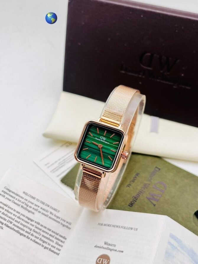 First Copy Daniel Wellington (DW) Green Square Dial Ladies Watch