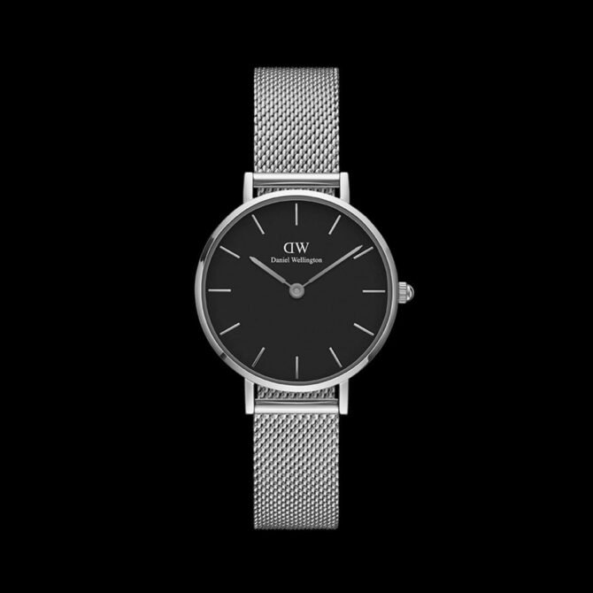 First Copy Daniel Wellington (DW) Classy Ladies Silver Black Watch