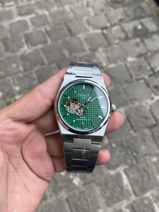 First Copy Tissot PRX Silver Green Fully Automatic Watch