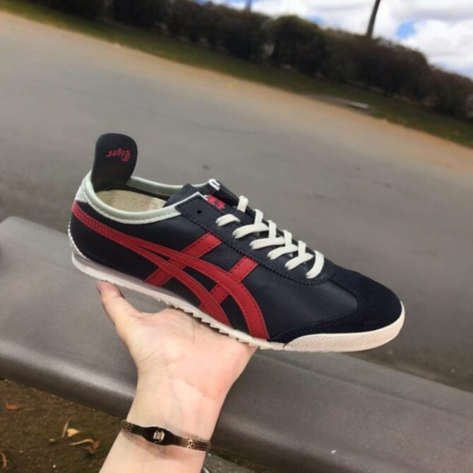 First Copy Onitsuka Tiger Mexico 66 Blue Red First Leather Quality Shoes For Mens