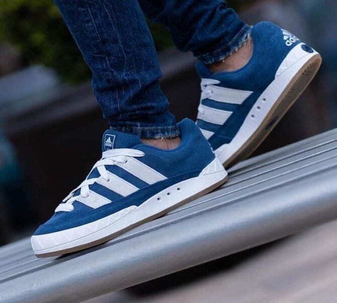 First Copy Adidas Originals Adimatic Night Marine Denim Blue White Shoes