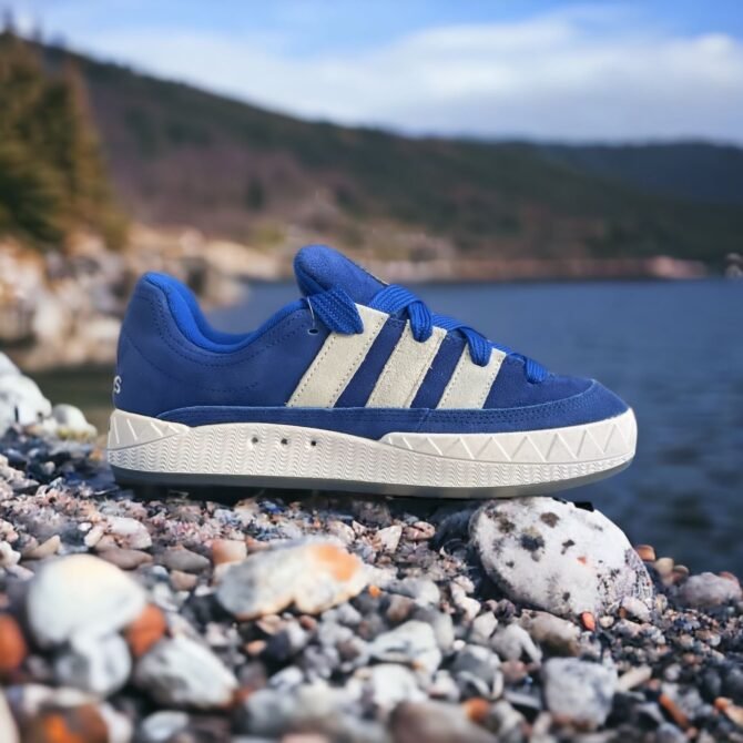 First Copy Adidas Originals Adimatic Night Marine Denim Blue White Shoes