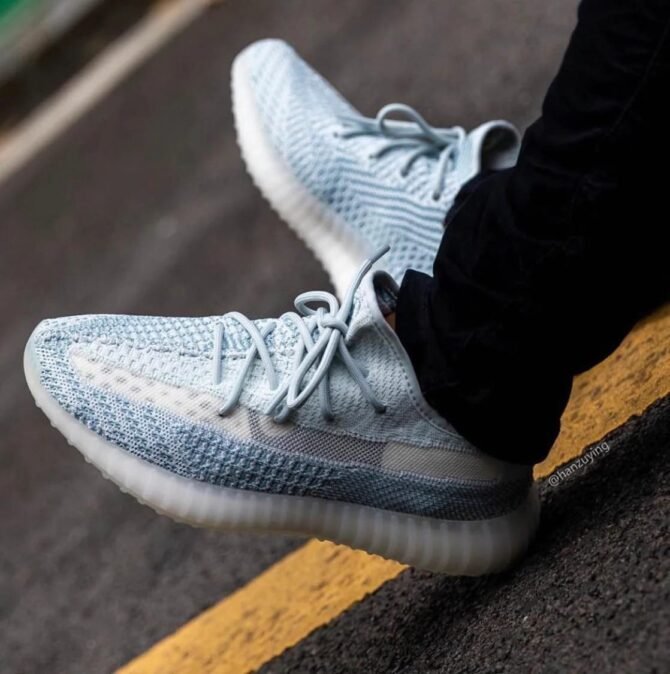 First Copy Adidas Yeezy Boost 350 V2 Cloud White Semi UA Quality Shoes For Men