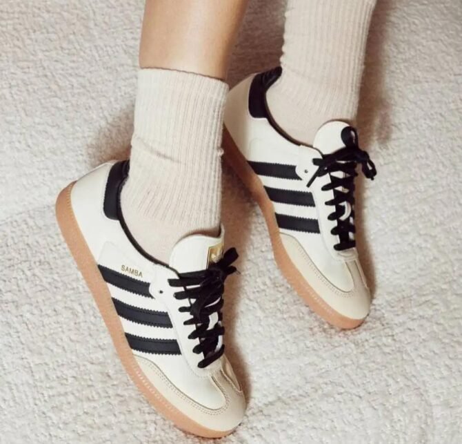 First Copy Adidas Samba OG Cream White Sneakers For Girls