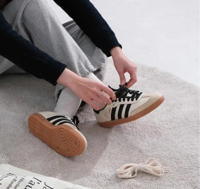 First Copy Adidas Samba OG Cream White Sneakers For Girls