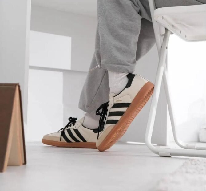 First Copy Adidas Samba OG Cream White Sneakers For Girls
