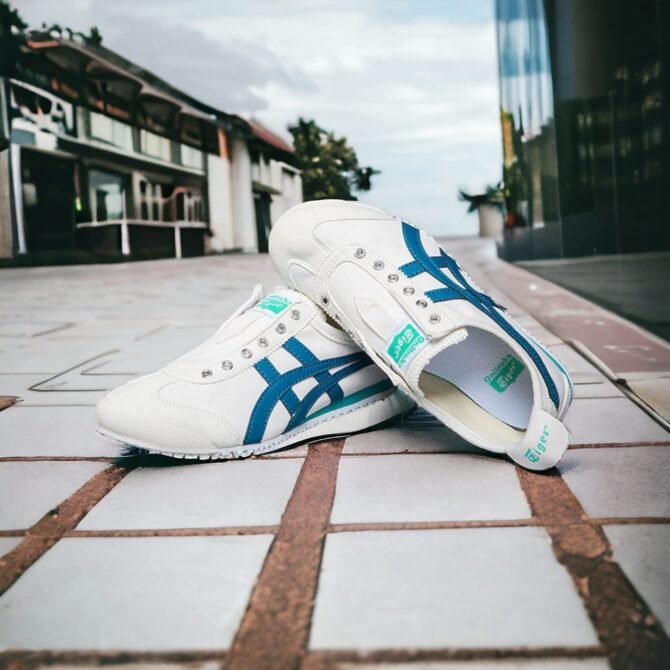 First Copy Onitsuka Tiger Blue White Mexico 66 Shoes for Girl’s