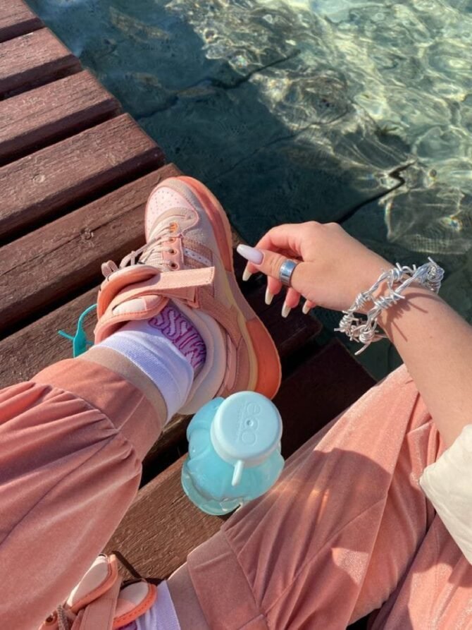 First Copy Adidas Bad Bunny Pink Fuzzy Shoes With all Accessories For Girls – 2