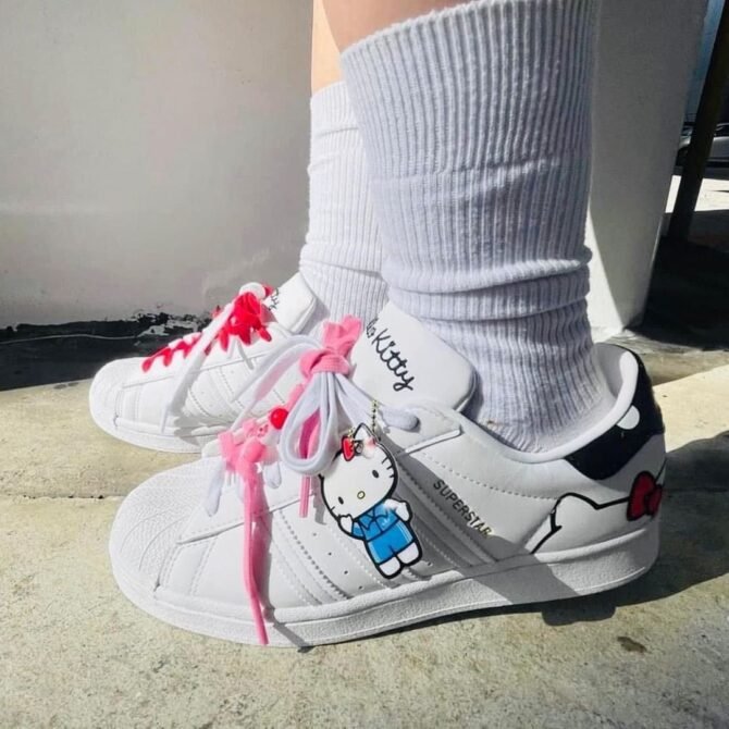 First Copy Adidas Super Star X Hello Kitty Sneakers