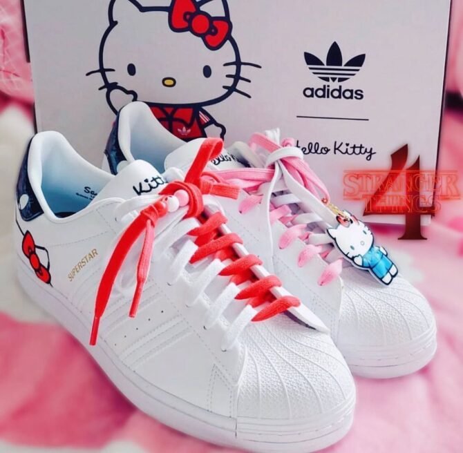First Copy Adidas Super Star X Hello Kitty Sneakers