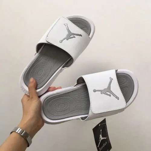 Air Jordan Hydro 6 Slides White Grey Fixed