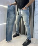 Amiri Greenish Embroidery Work Imported Hyperflex Denim