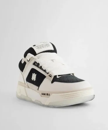 Amiri Premium Mens White & Black Low Top Sneakers Shoes