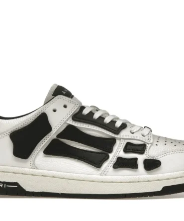 Amiri Skel Top Low White Black White Shoes