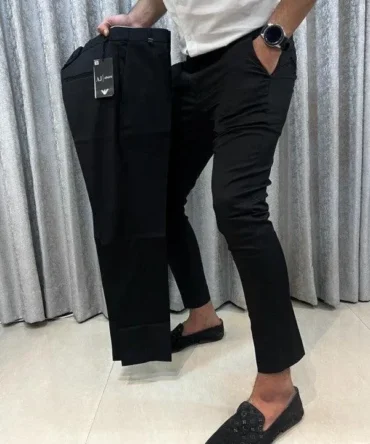 Armani Belt Strech Black Imported Premium Trouser