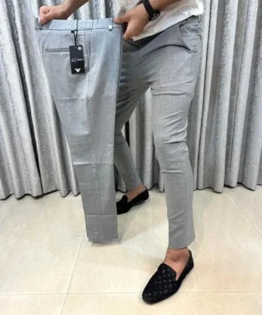 Armani Belt Strech Grey Imported Premium Trouser