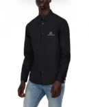 Armani Exchange Reflective Print Premium Black Shirt With Brand Box Packing And Card Carry Bag 1444