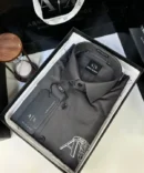 Armani Xchange Grey Premium Shirt With Brand Box Packing And Carry Bag 1473