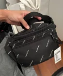Balenciaga B28 Logo All Over Unisex Shoulder-Waist Bag With DustCover