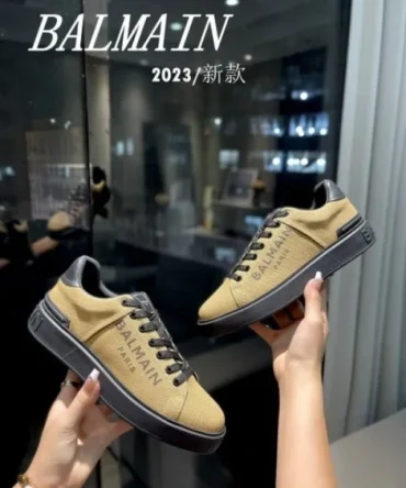 Balmain Logo Print BCourt Sneaker