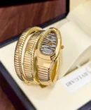 Bvlgari Women Serpenti Gold Black Dial Watches