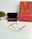 Cartier 0711 Gun Red Frame Sunglasses