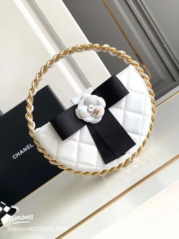 Chanel Camellia Flower Premium Limited Edition Bag With Original Magnetic Box & Dust Bag White-840