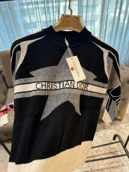 Christian Dior Logo Print Premium Sweater For Women Classic Clothing (Sweater)