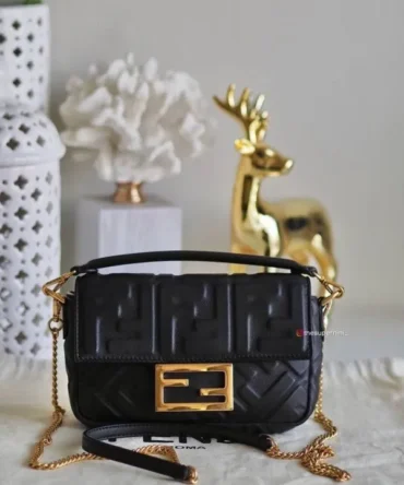 Fendi Baguette Small Black With Original Box