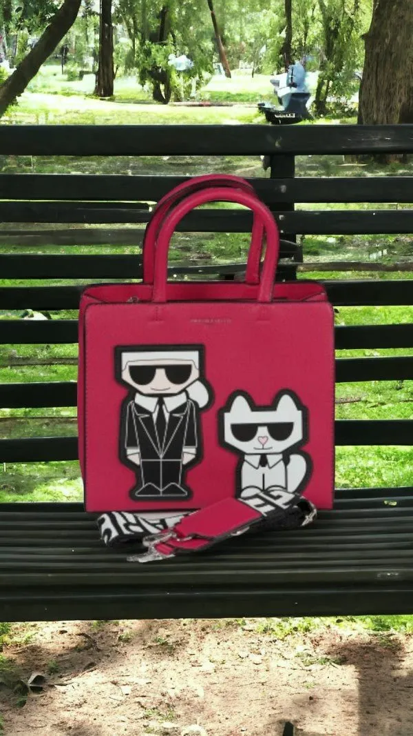 Karl Lagerfeld Maybelle Crossbody Shoulder Bag With Dust Bag (Pink - 467)