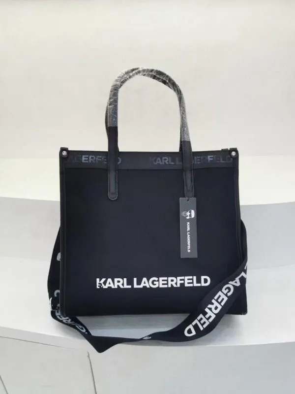 Karl Lagerfeld SKUARE Black Color Tote Bag With Tag & Dust Bag Black - K632
