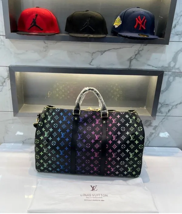 Louis Vuitton Keepall Duffle 50 Limited Edition Colorful With Dust Bag Tag & Lock Key (8878)