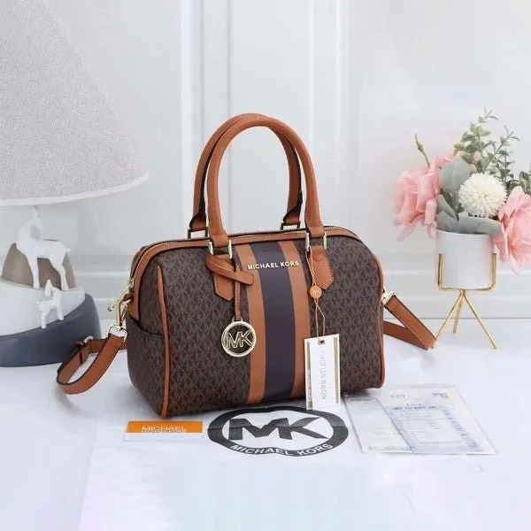 Michael Kors Speedy Mini Duffle With Dust Bag Coffee Brown