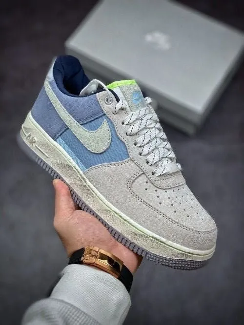 Nike Air Force 107 LX Mountain White Grey Stone Light Blue  Shoes