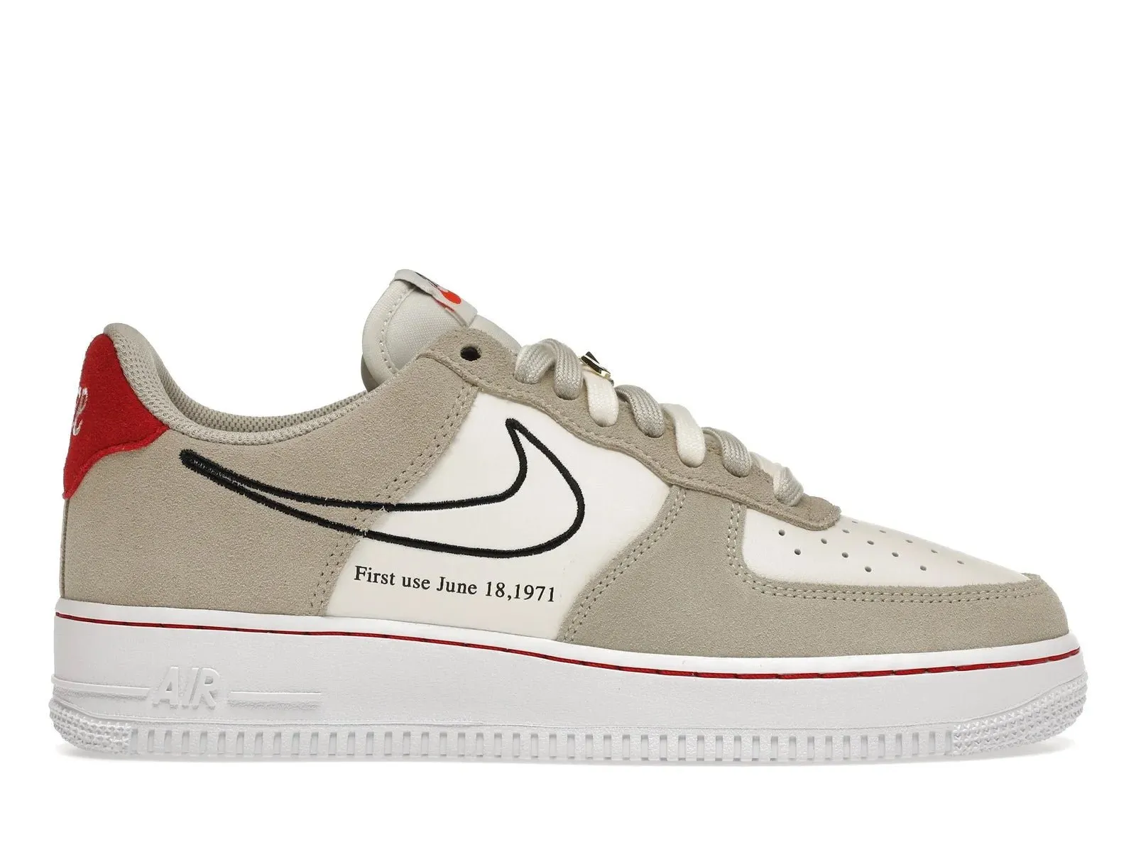 Nike Air Force 1 First Use Light Sail Red Shoes