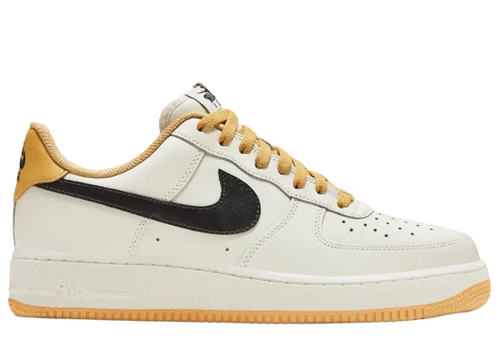 Nike Air Force 1 Low Sail Black Gold Shoes