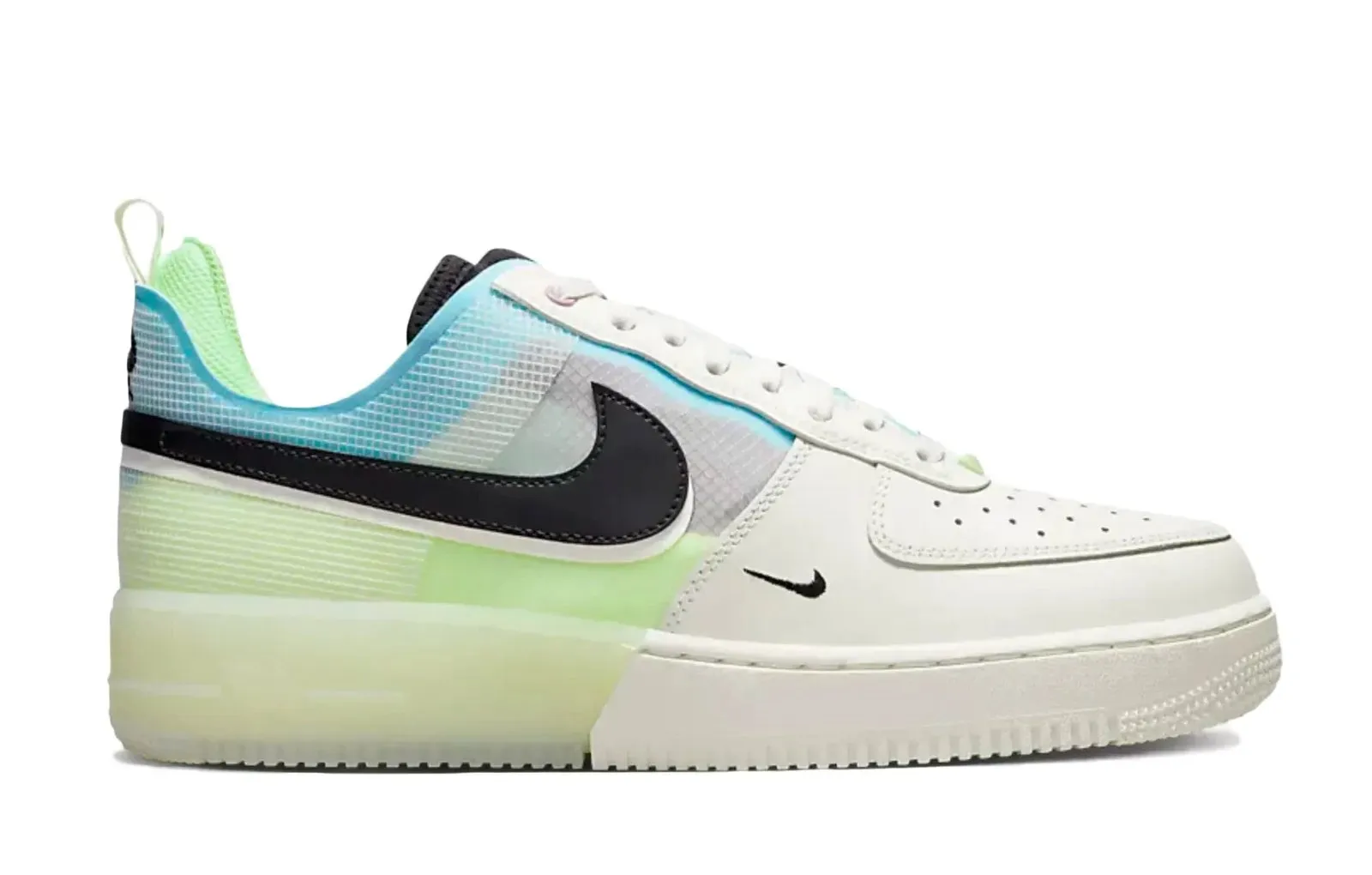 Nike Air Force 1 React Split Sail Barely Volt Shoes