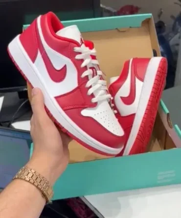 Nike Air Jordan 1 Low Red Gym Shoes