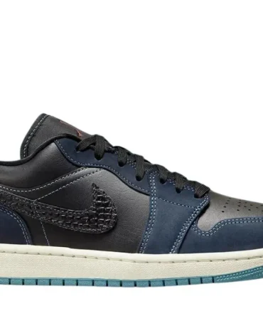 Nike Air Jordan 1 Low Snake Skin Blue Shoes