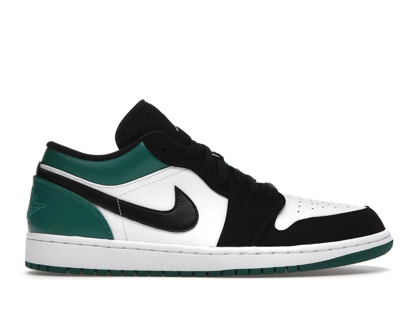 Nike Air Jordan 1 Low White Black Mystic Green Shoes