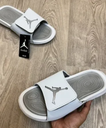 Nike Air Jordan Hydro 6 White Grey Flip-Flop
