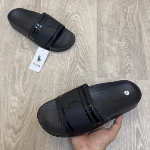 Polo Ralph Lauren Premium Triple Black Flip-Flop (Minimalist) Flip-Flops