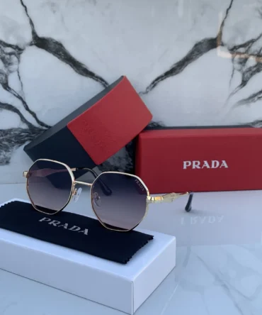 Prada 363 Gold Black Shaded Sunglasses