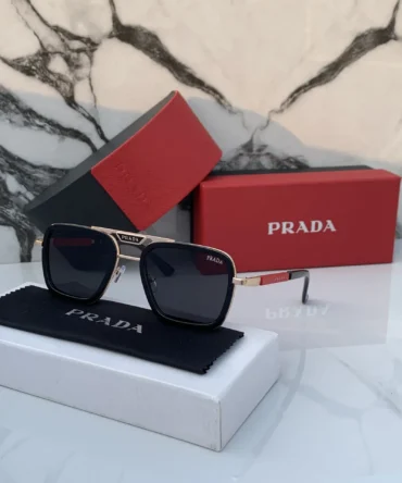 Prada 68805 Gold Black Sunglasses
