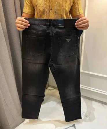 Prada Pocket Patch Black Denim Jeans (Utility) Denim