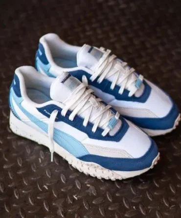 Puma Blktop Rider Washed White Blue (Retro) Shoes