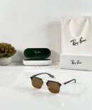 Ray-Ban 04 Gold Matte Brown Sunglasses